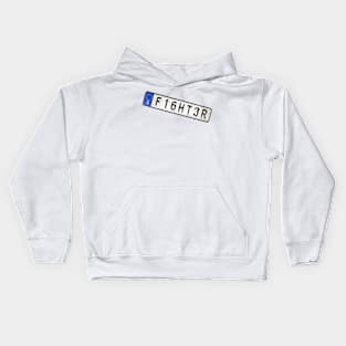 Fighter - License Plate Kids Hoodie